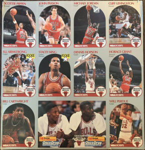 1990-91 Hoops Chicago Bulls Uncut Promo Sheet