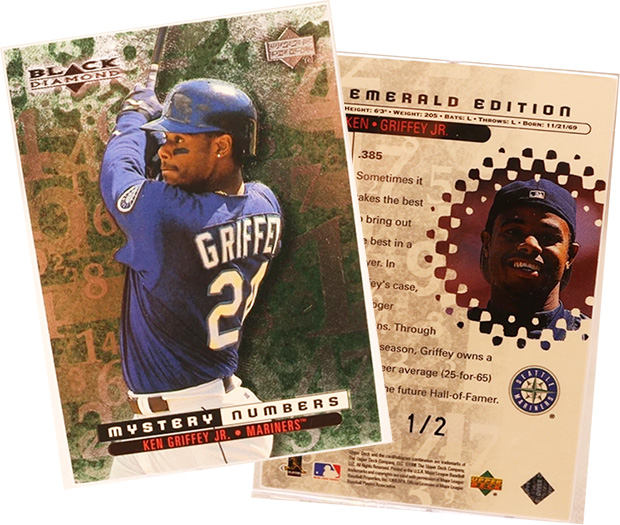 Ken Griffey Jr. 1999 Black Diamond Mystery Numbers #M2 Emerald /2