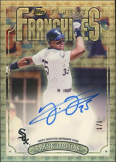 Frank Thomas 2023 Finest Flashbacks '96 Finest Autographs #180 Superfractor /1
