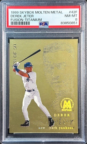 Derek Jeter 1999 SkyBox Molten Metal Fusion #42F Titanium /50