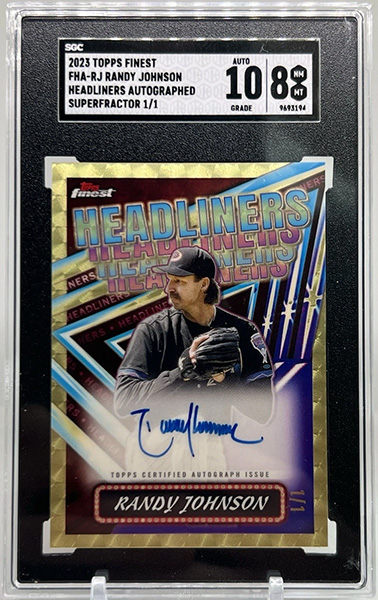 Randy Johnson 2023 Finest Finest Headliners Autographs #FHA-RJ Superfractor /1