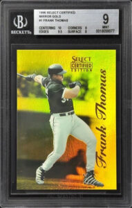 Frank Thomas 1996 Select Certified #1 Mirror Gold /30