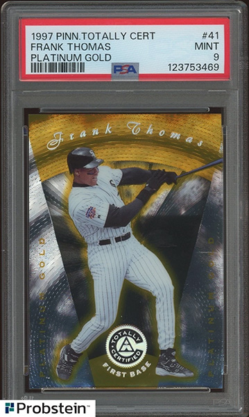 Frank Thomas 1997 Pinnacle Totally Certified #41 Platinum Gold /30