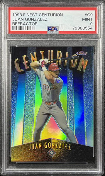 Juan Gonzalez 1998 Finest Centurions #C9 Refractor /75
