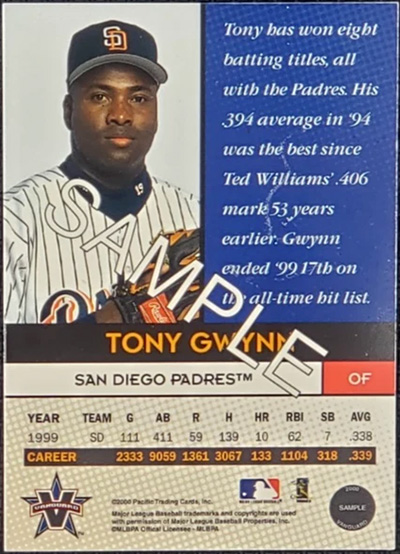 Tony Gwynn 2000 Vanguard #SAMPLE