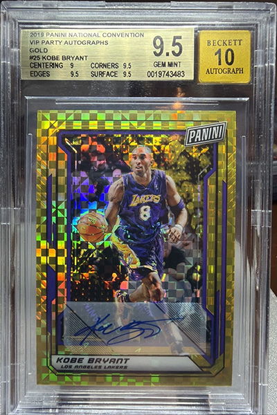 Kobe Bryant 2019 Panini National Convention VIP Party #25 Autographs Gold /5
