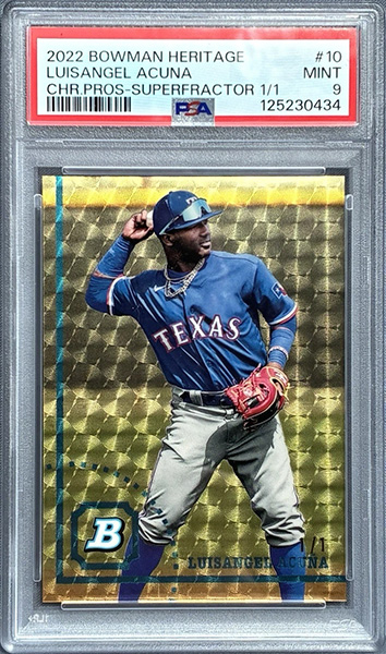 Luisangel Acuna 2022 Bowman Heritage Chrome Prospects #BHPC-10 Superfractor /1