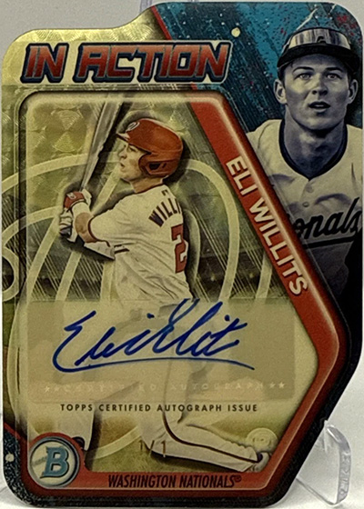 Eli Willits 2025 Bowman Chrome Draft In Action Autographs #BIA-EW Superfractor /1