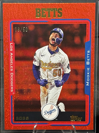 Mookie Betts 2025 Topps Archives #279 Red Hot Foilboard /50
