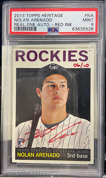 Nolan Arenado 2013 Topps Heritage Real One Autographs #ROA-NA Red Ink /10