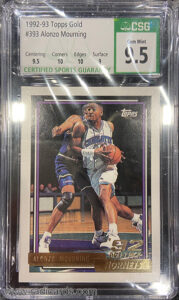 Alonzo Mourning 1992-93 Topps #393 Gold /10,000