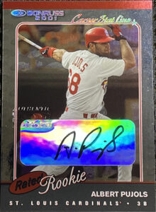 Albert Pujols 2001 Donruss #156B Stat Line Career
