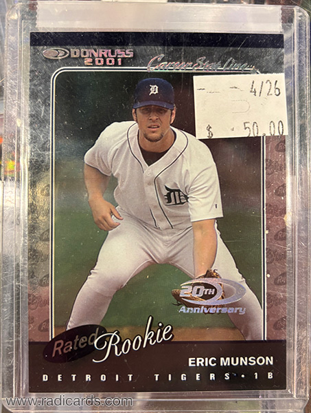 Eric Munson 2001 Donruss #177 Stat Line Career /3