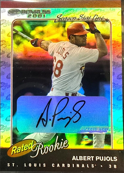 Albert Pujols 2001 Donruss #156B Stat Line Season