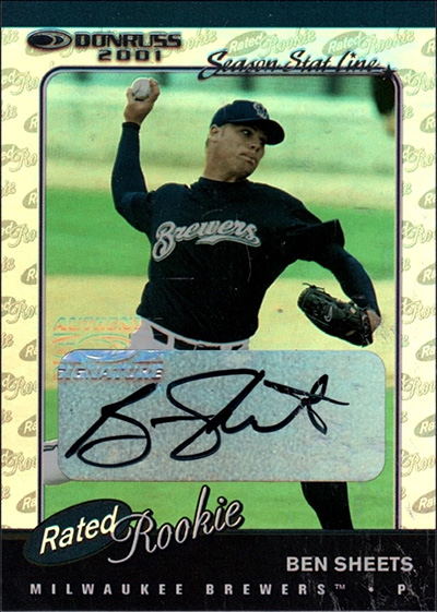 Ben Sheets 2001 Donruss #159B Stat Line Season