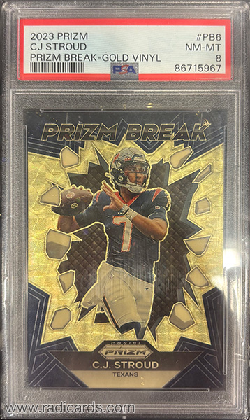 C.J. Stroud 2023 Panini Prizm Prizm Break #PB-6 Prizms Gold Vinyl /5