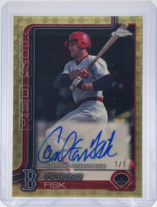 Carlton Fisk 2025 Topps Chrome Legend Autographs #CLA-CF Superfractor /1