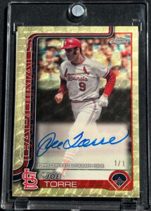 Joe Torre 2025 Topps Chrome Legend Autographs #CLA-JT Superfractor /1