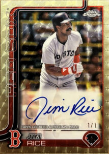 Jim Rice 2025 Topps Chrome Update Legends Autographs #CLA-JR Superfractor /1