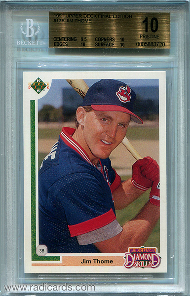 Jim Thome 1991 Upper Deck Final Edition #17F