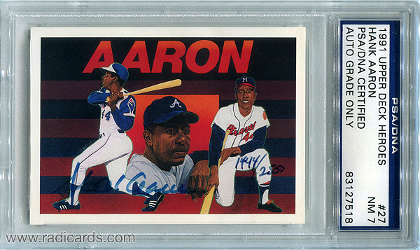 1991 Upper Deck Aaron Heroes #AU3 /2500