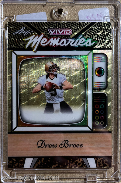 Drew Brees 2025 Leaf Vivid Memories #VA-DB1 Super Prismatic Gold /1