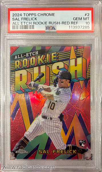 Sal Frelick 2024 Topps Chrome All Etch Rookie Rush #CERR-2 Red Refractor /5